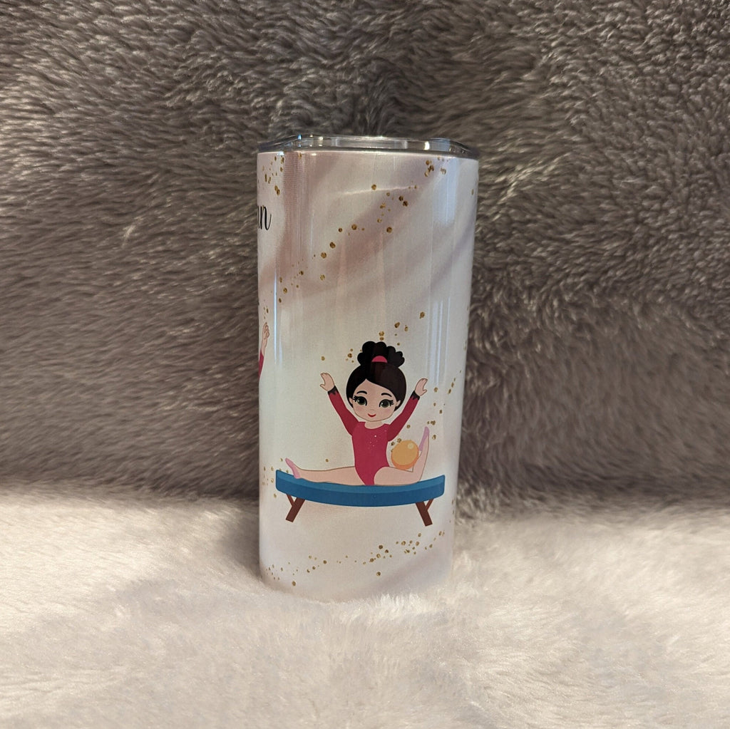 Kids Gymnast Tumbler 15oz With Reusable Straw, Can Be Personalized