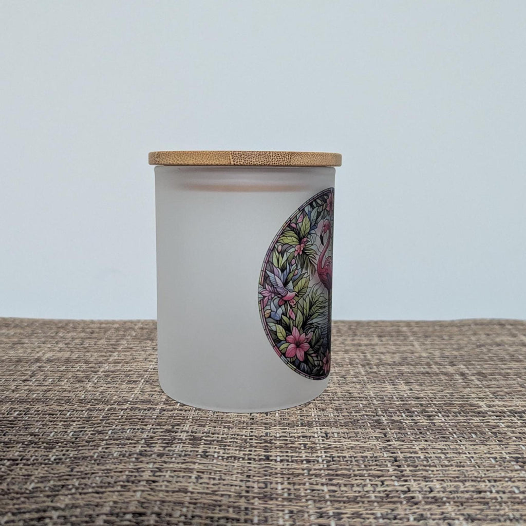 Flamingo Candle Holder With A Flickering Tea Light