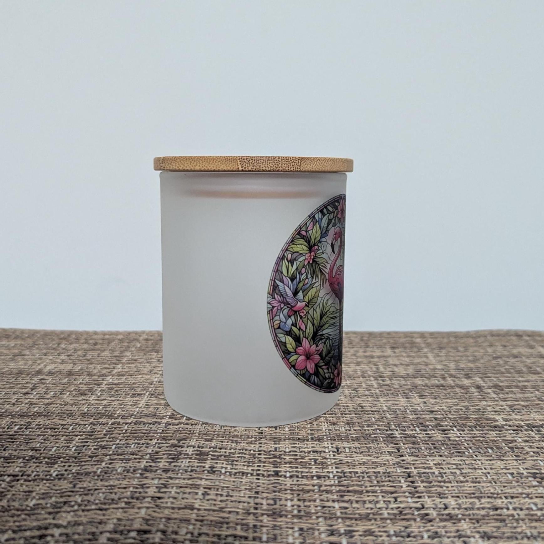 Flamingo Candle Holder With A Flickering Tea Light