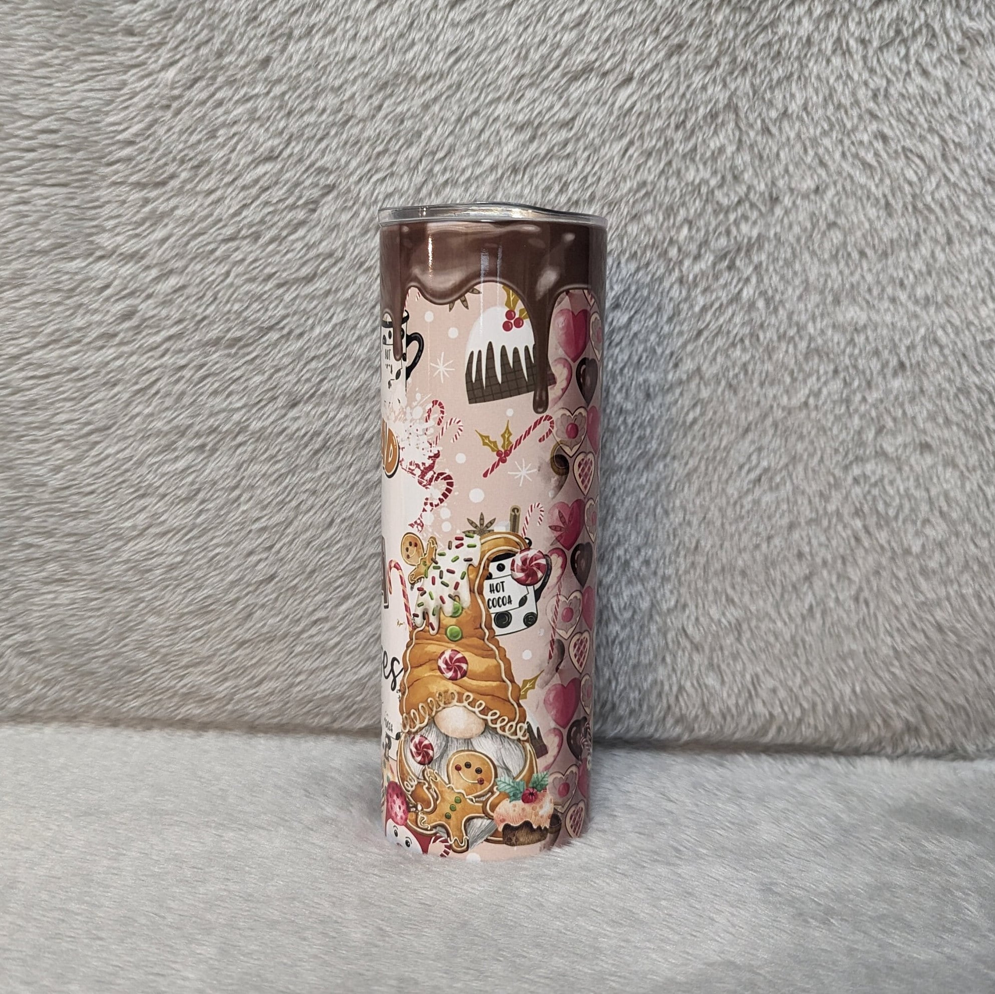 Gingerbread Gnomes Tumbler 20oz With Reusable Straw
