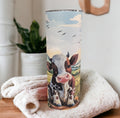 Cow Calf Tumbler 20oz With Reusable Straw, Can Be Personalized