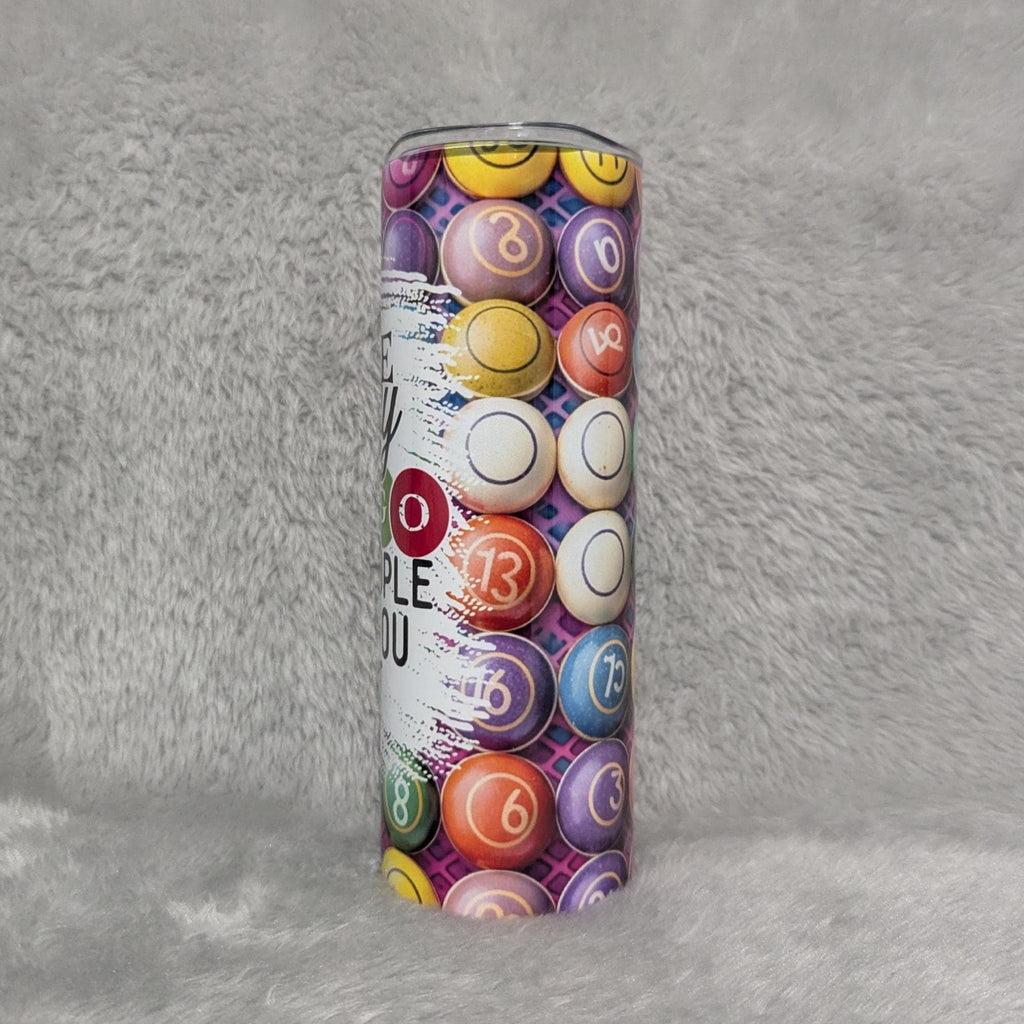 Crazy Bingo Lady Tumbler 20oz With Reusable Straw
