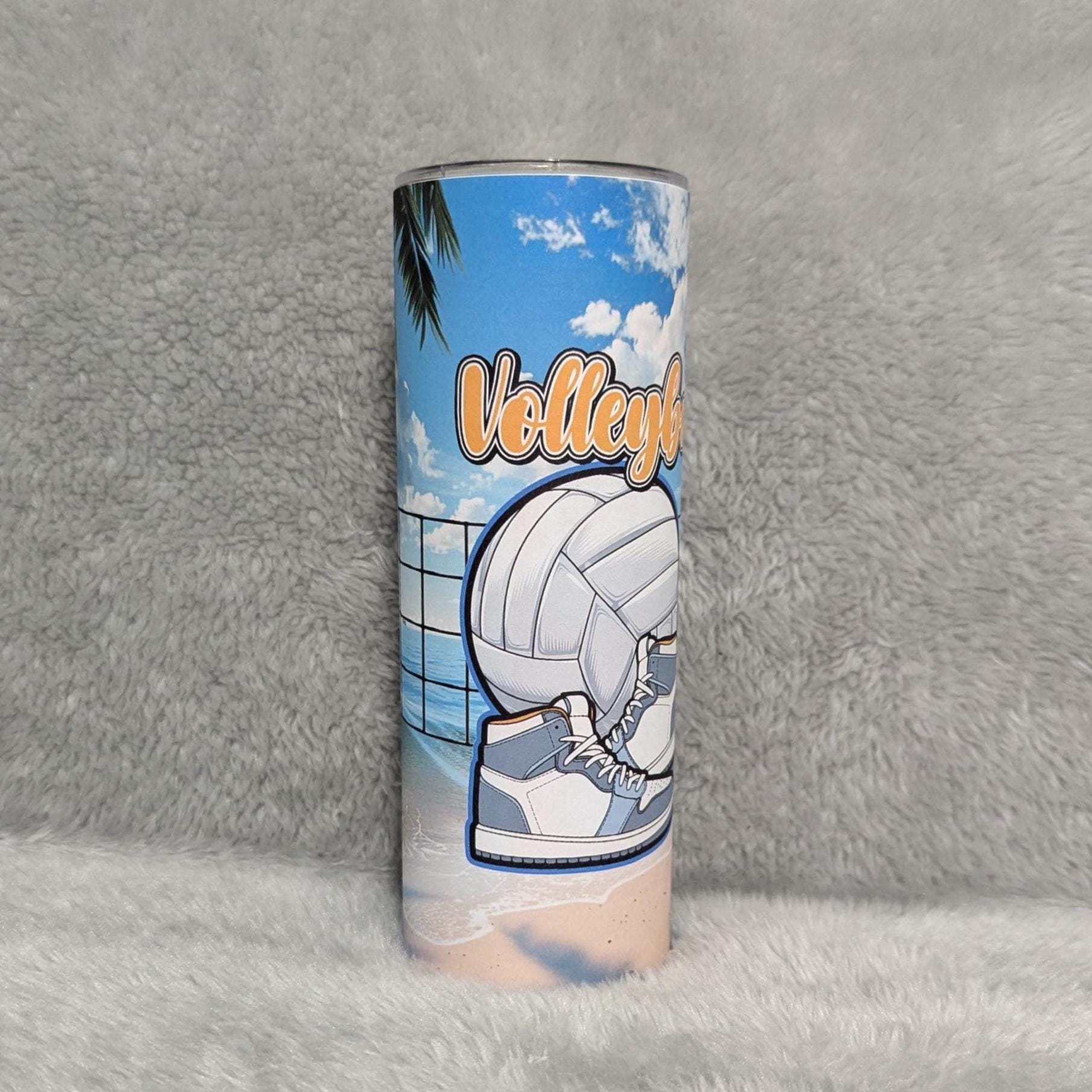 Volleyball Girl Tumbler 20oz With Reusable Straw, Can Be Personalized