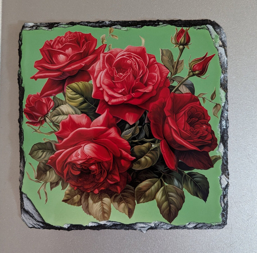 Slate Rose Picture with Display Legs
