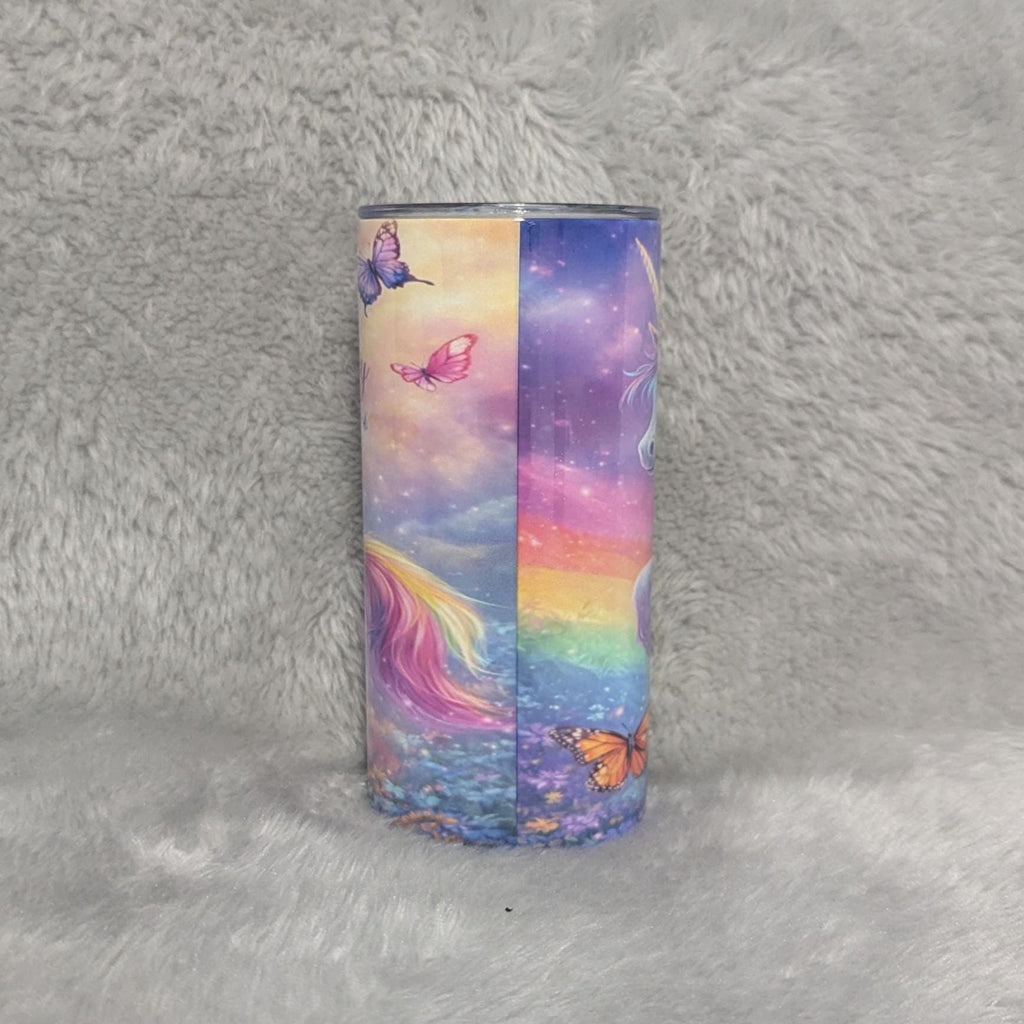 Kids Unicorn Tumbler 15oz With Reusable Straw, Can Be Personalized