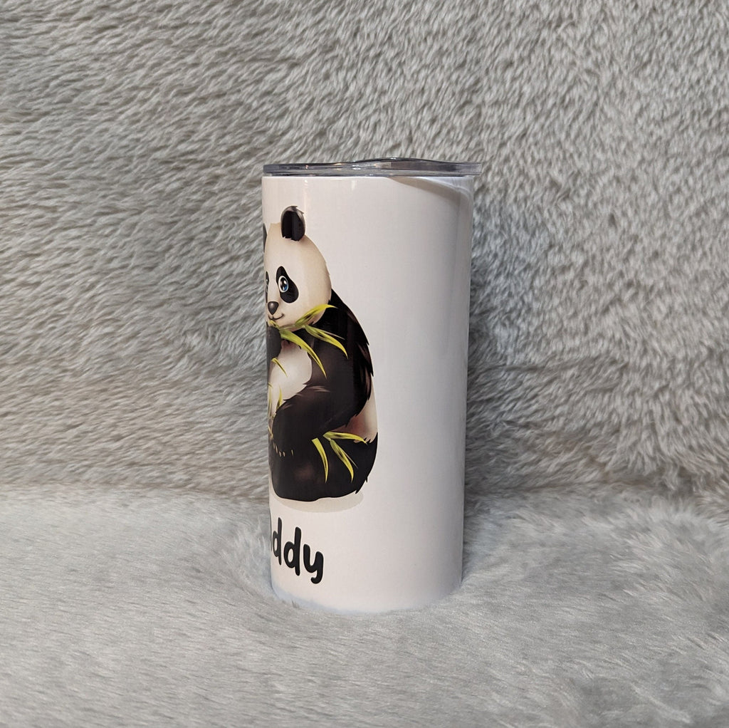 Kids Panda Bear Tumbler 15oz With Reusable Straw, Can Be Personalized