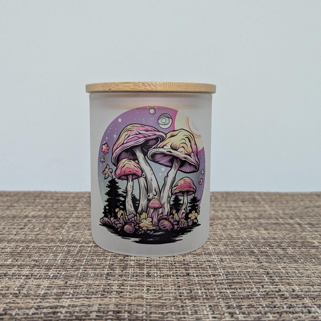 Mushroom Candle Holder with Battery Operated Flickering Tea Light