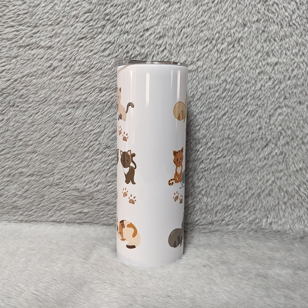 All You Need Is Love And A Cat Tumbler 20oz With Reusable Straw, Can Be Personalized