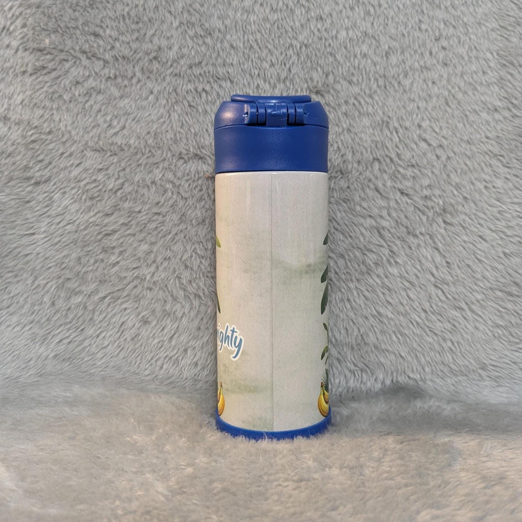 Kids Monkey Water Bottle 12oz With Reusable Straw Can Be Personalized