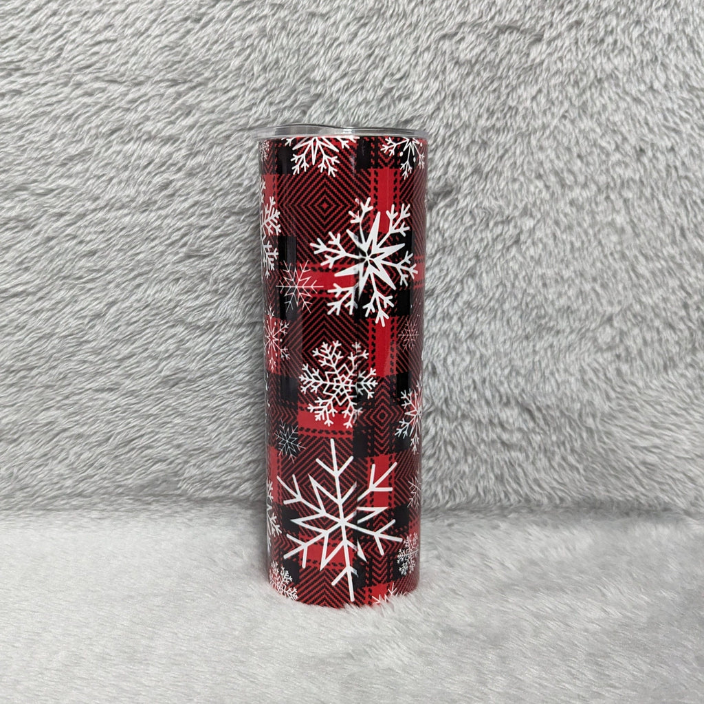 Let It Snow Tumbler 20oz With Reusable Straw