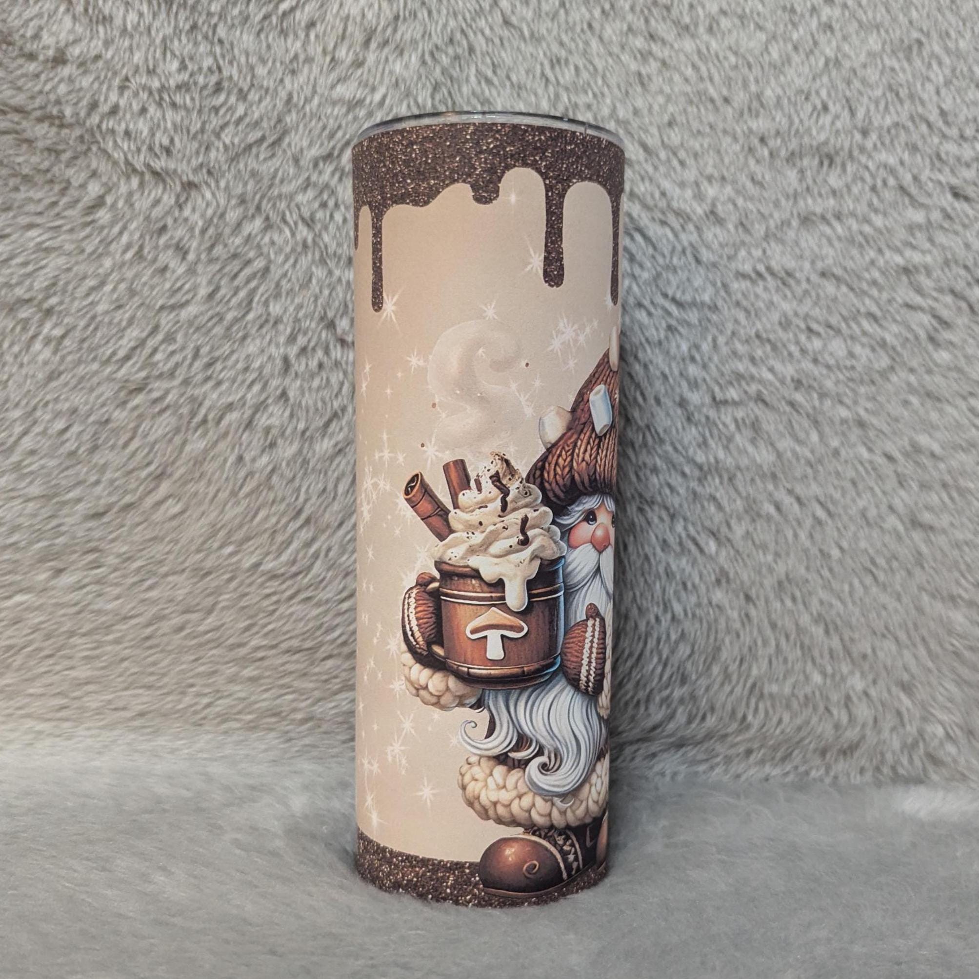Coffee Gnome Tumbler 20oz With Reusable Straw Can Be Personalized
