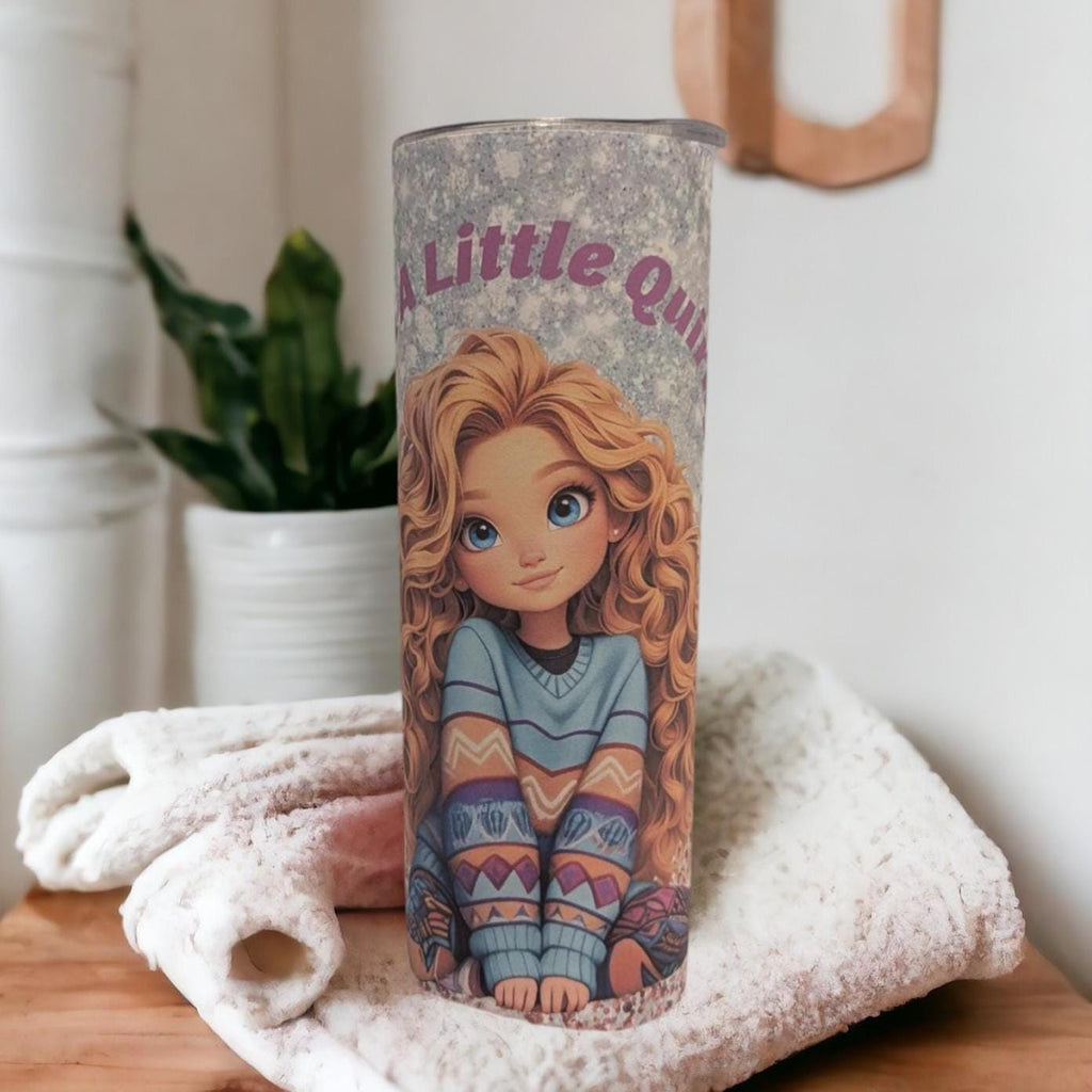 Quirky Girl Tumbler 20oz With Reusable Straw, Can Be Personalized