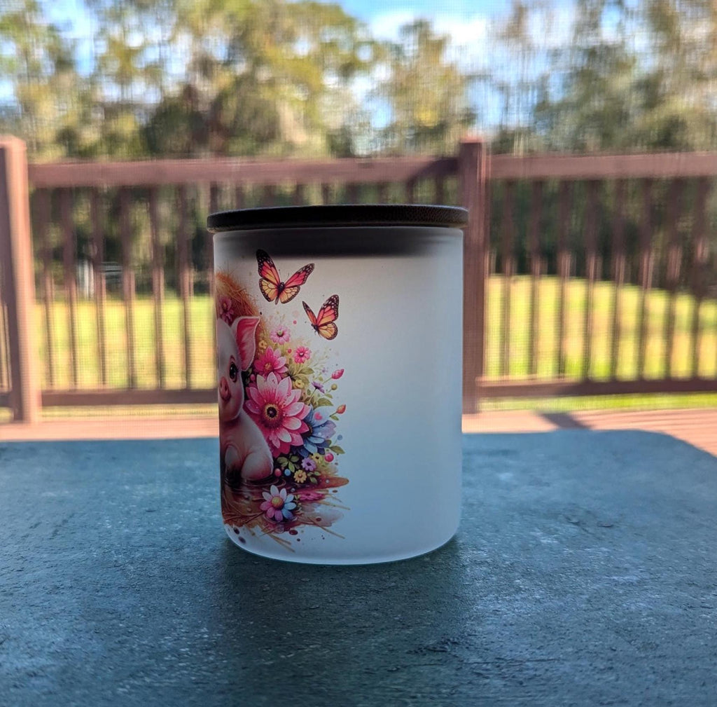 Pretty Pig Candle Holder With A Battery Operated Flickering Tea Light