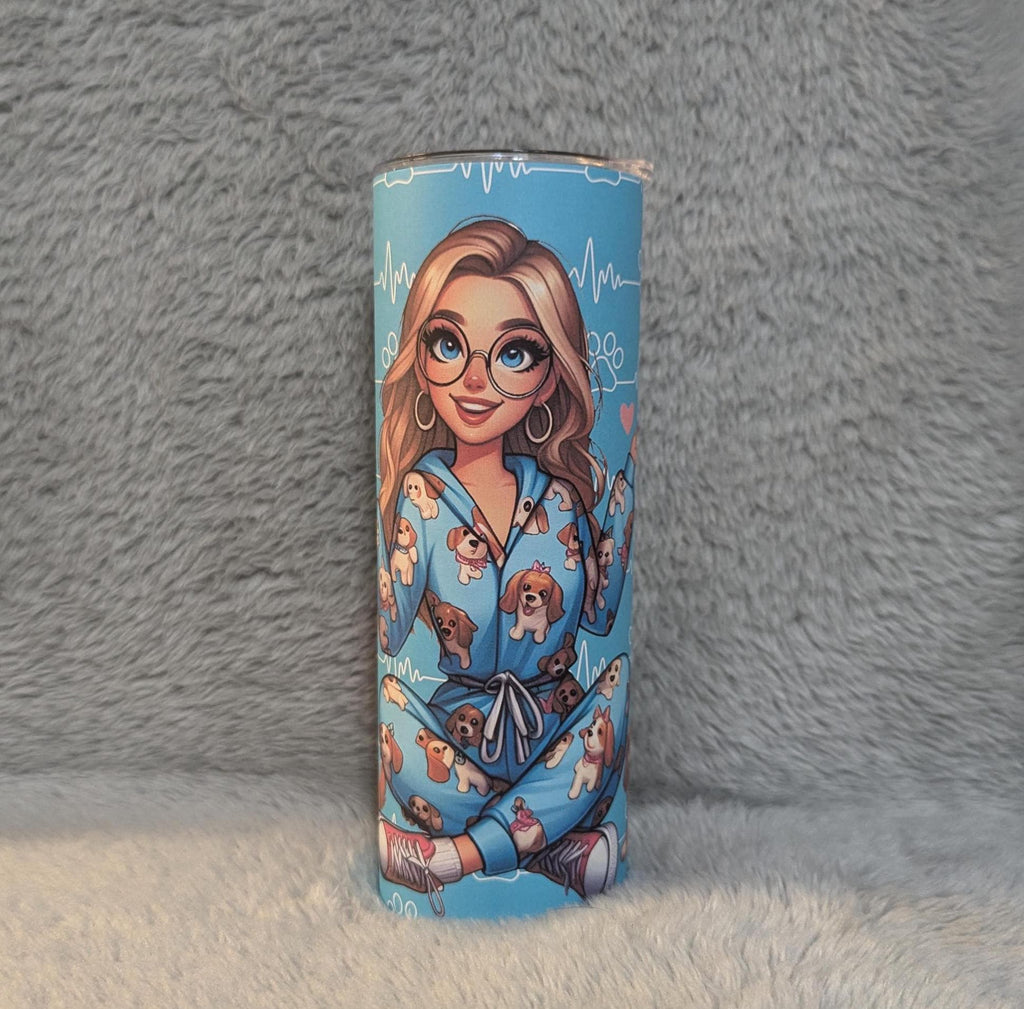 Dog Mom Tumbler 20oz With Reusable Straw, Can Be Personalized