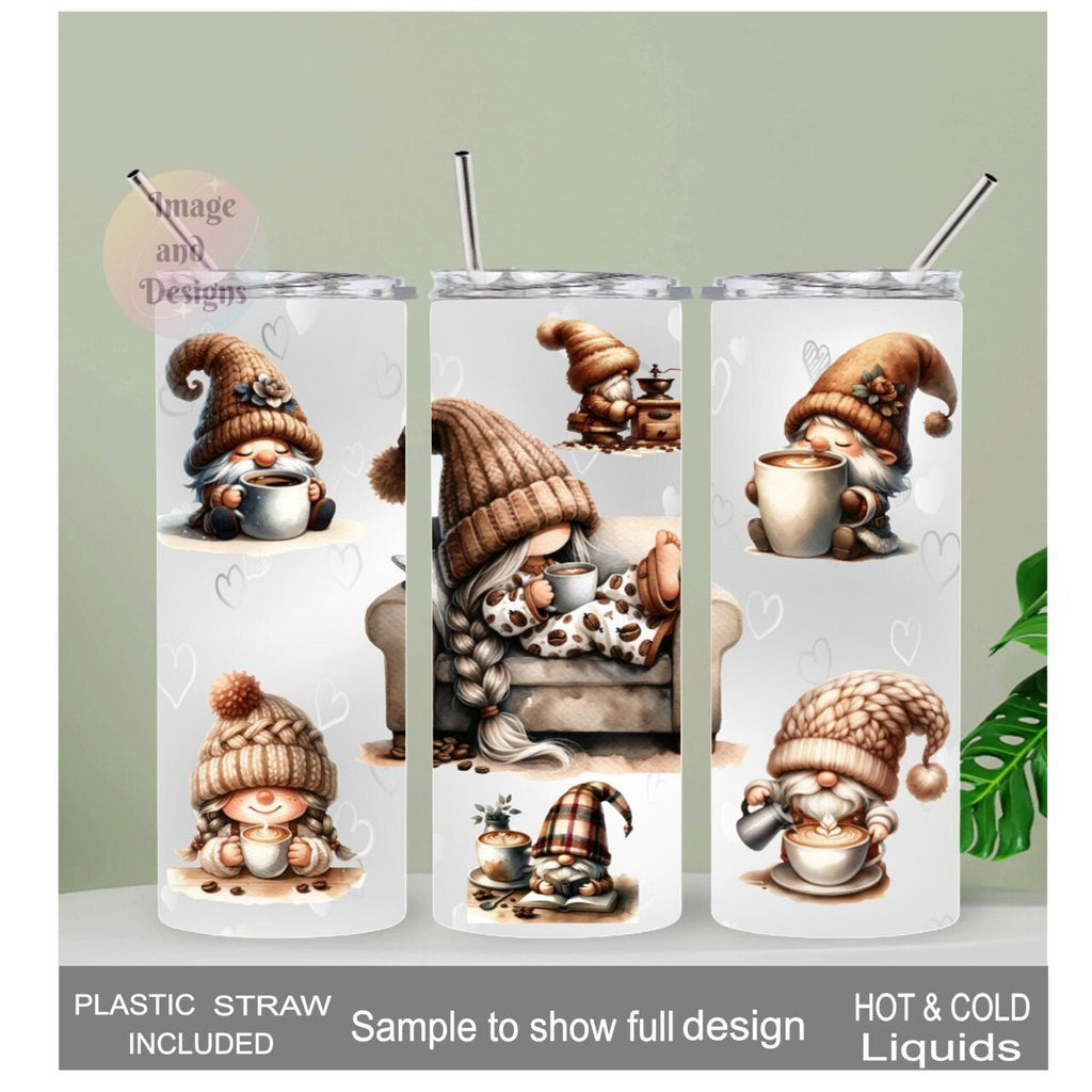 Coffee Gnome Tumbler 20oz With Reusable Straw