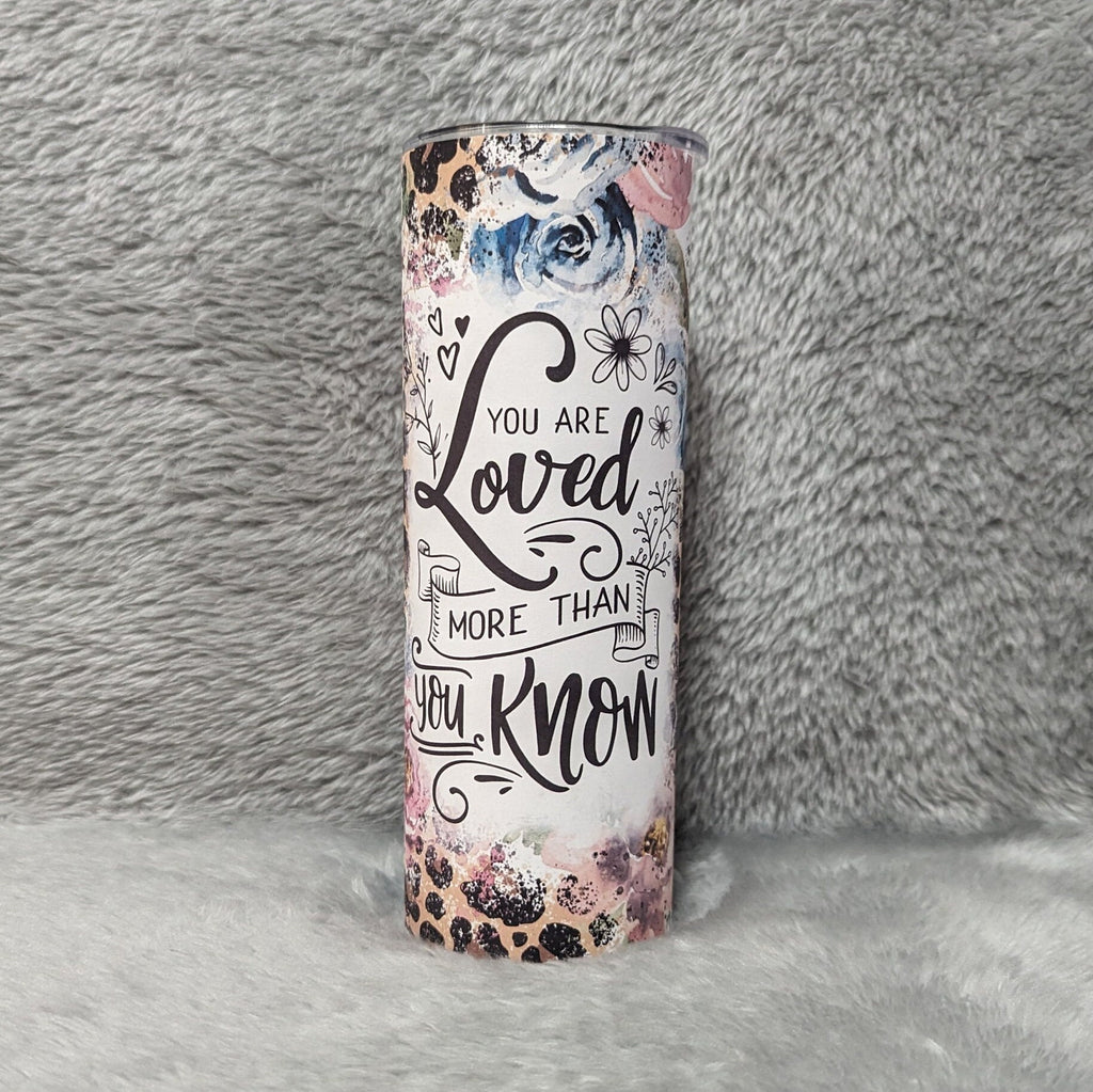 You Are Loved Inspirational Tumbler 20oz With Reusable Straw