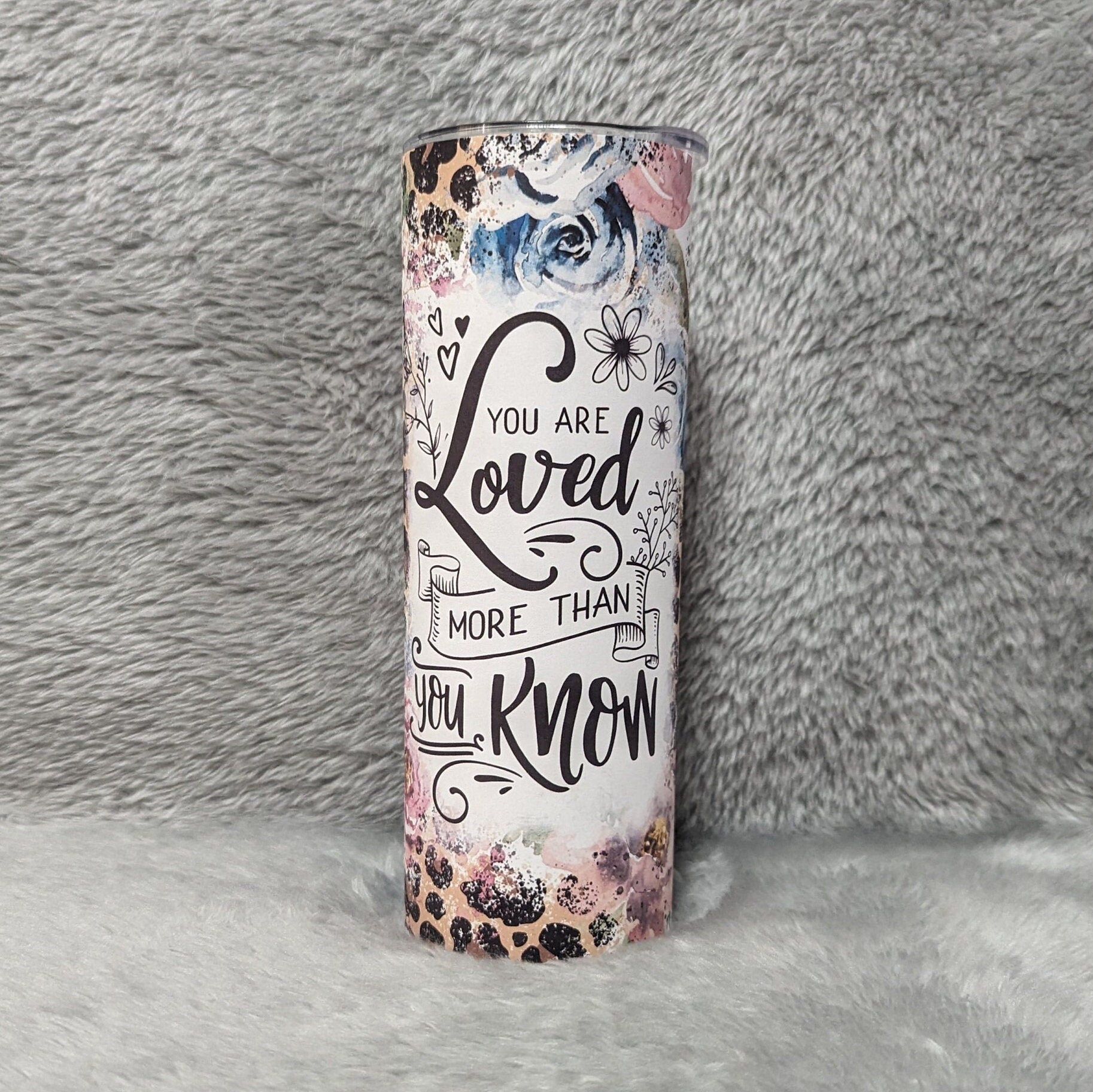 You Are Loved Inspirational Tumbler 20oz With Reusable Straw