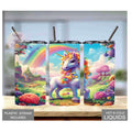 Vibrant Kids Unicorn Tumbler  15oz With Reusable Straw, Can Be Personalized
