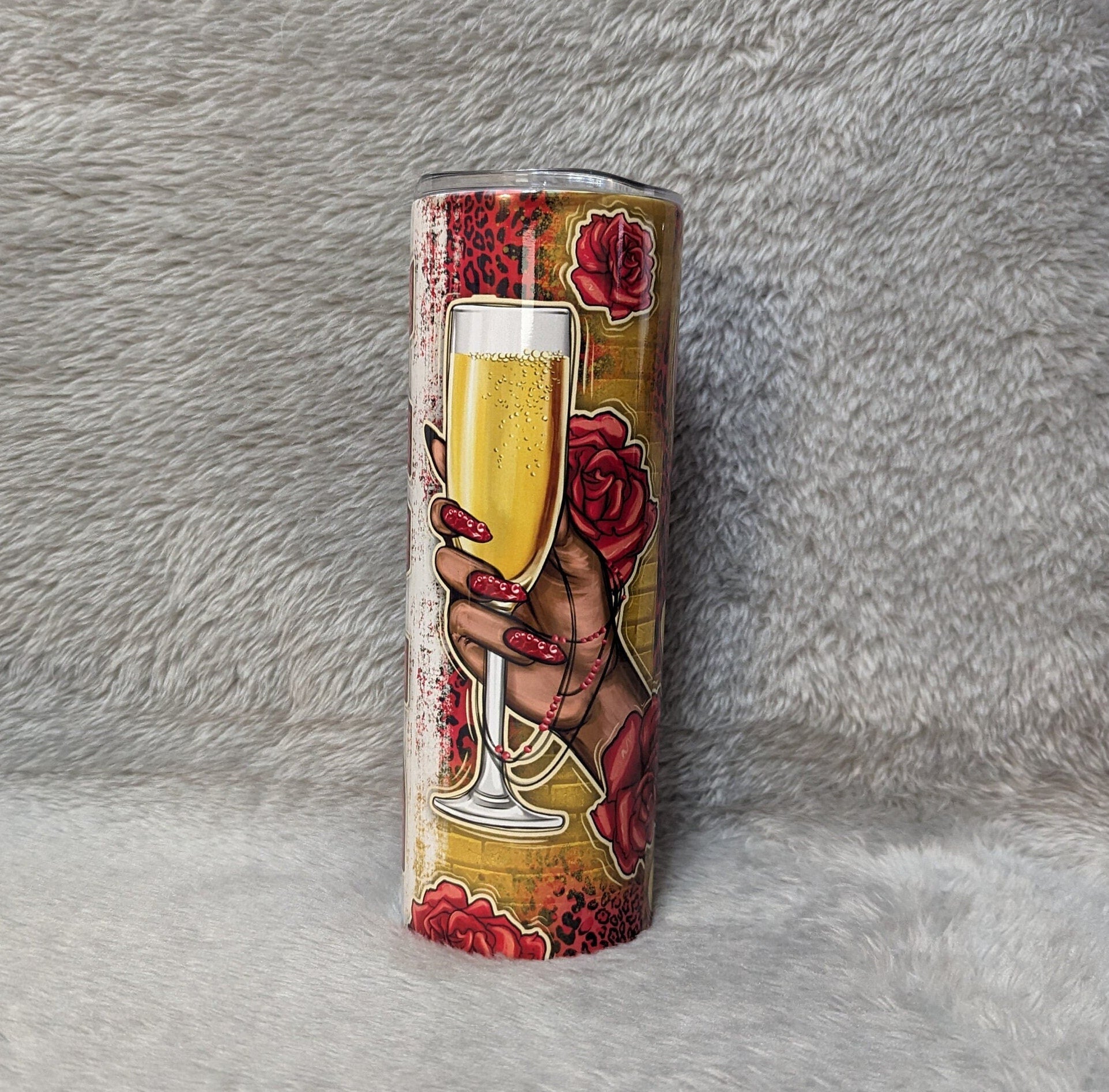 Beautiful Diva Tumbler 20oz With Reusable Straw