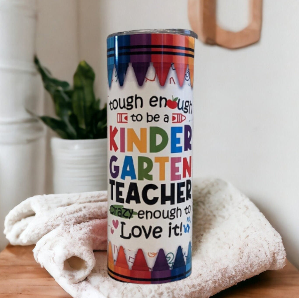 Kindergarten Teacher Tumbler 20oz With Reusable Straw