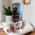 Skiing Gnomes Tumbler 20oz With Reusable Straw