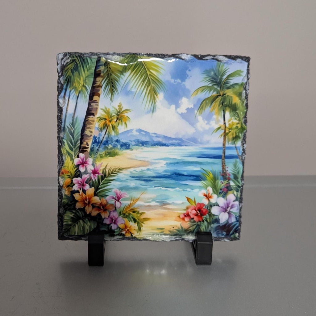 Slate Beach Picture With Display Legs