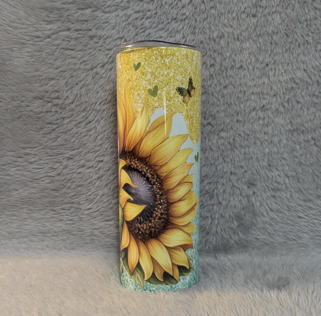 Cute Frog Tumbler With A Glitter Design 20oz With Reusable Straw, Can Be Personalized
