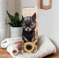Just A Girl Who Loves Kittens Tumbler 20oz With Reusable Straw, Can Be Personalized