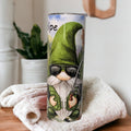 Fishing Gnome Tumbler 20oz With Reusable Straw, Can Be Personalized