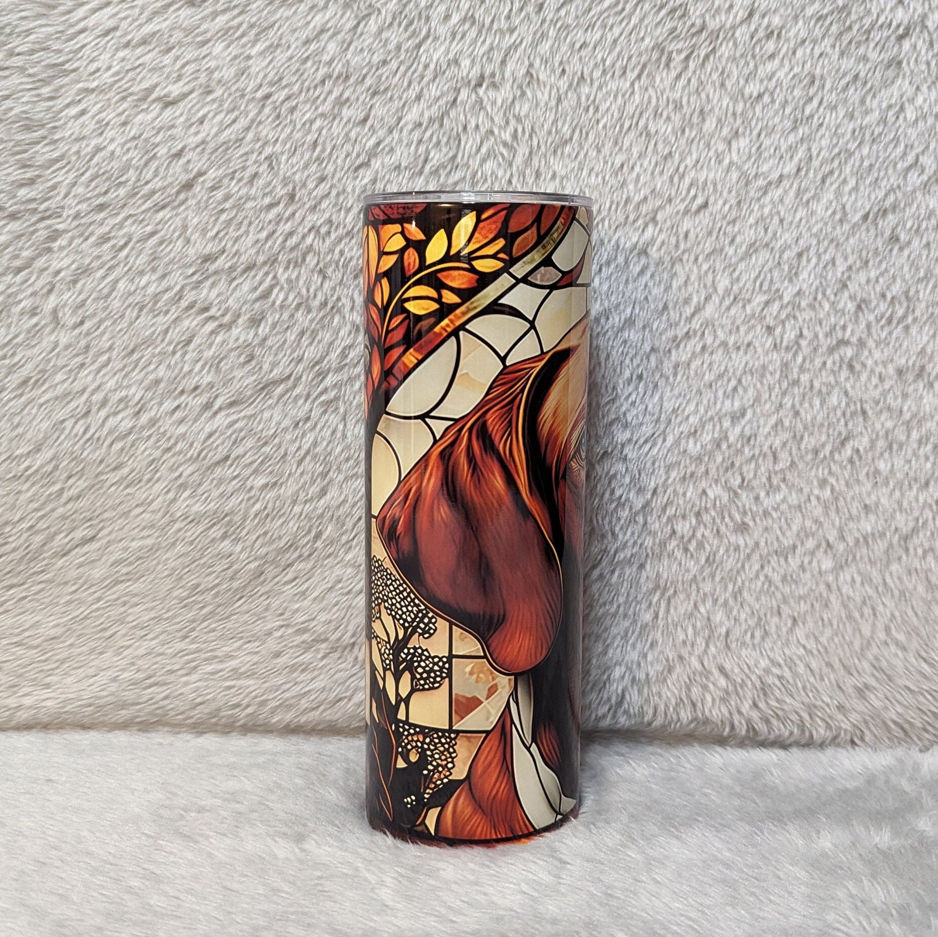 Vizsla Dog Tumbler 20oz With Reusable Straw, Can Be Personalized