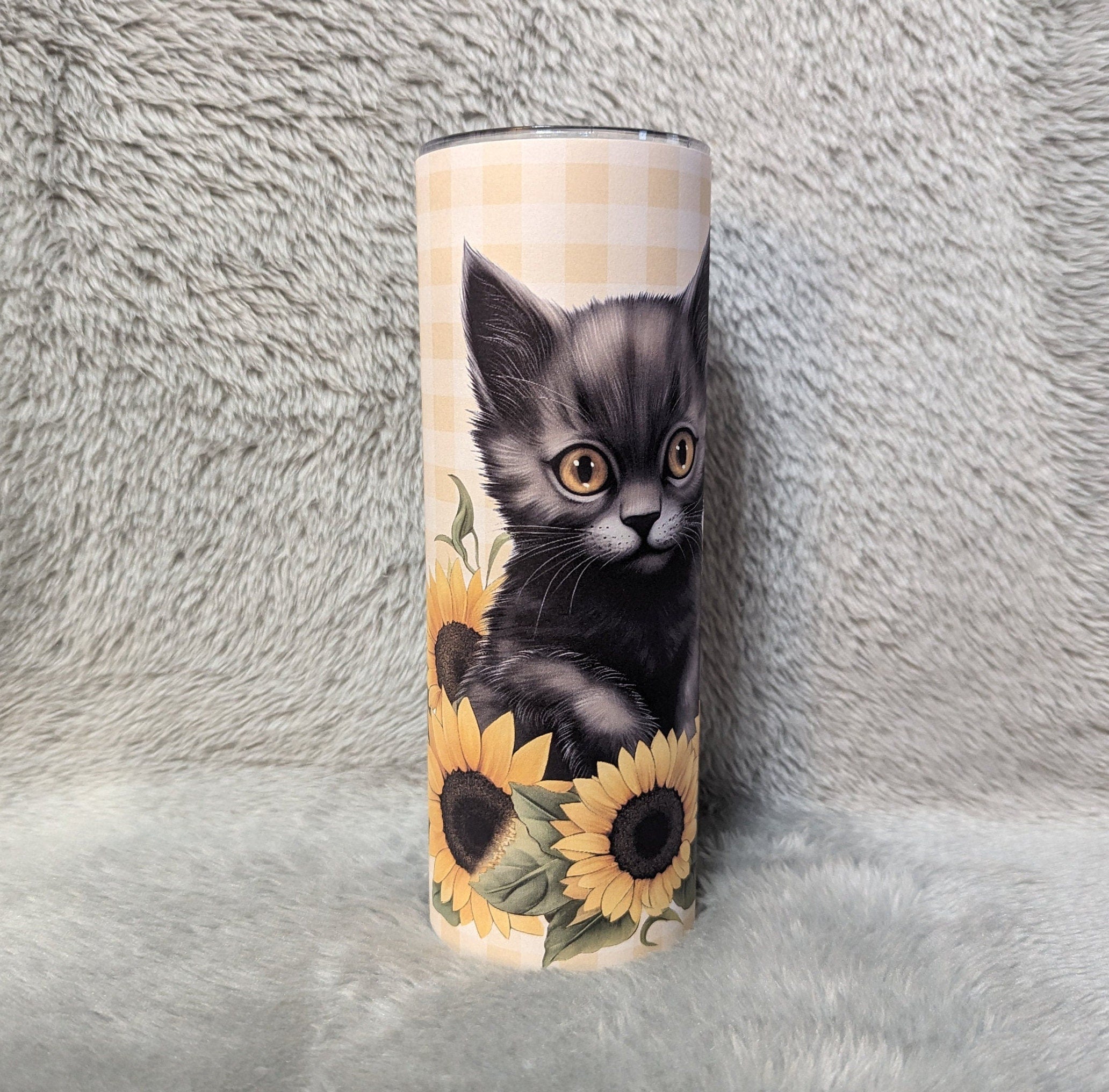 Just A Girl Who Loves Kittens Tumbler 20oz With Reusable Straw, Can Be Personalized