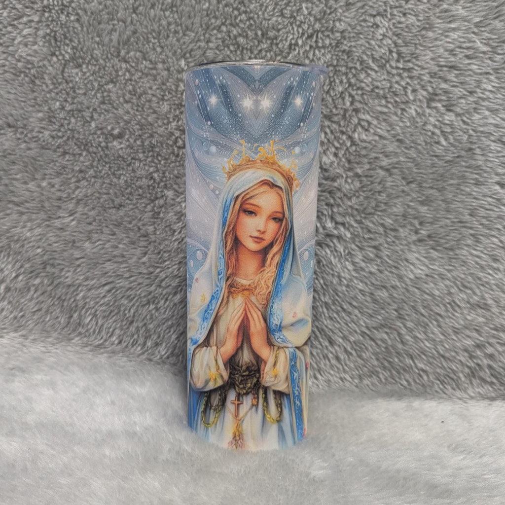 Mother Mary Tumbler 20oz With Reusable Straw