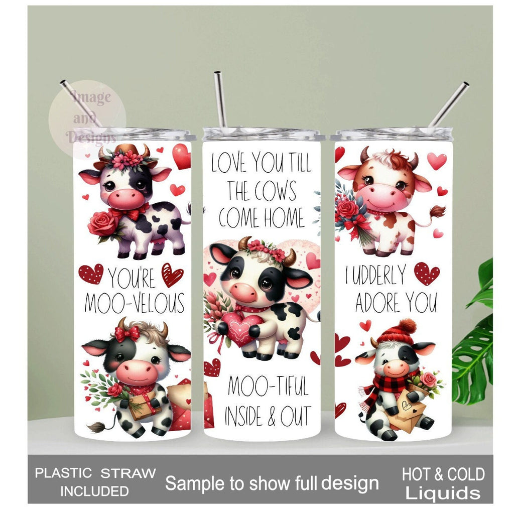 Cow Lover's Affirmation Tumbler 20oz With Reusable Straw