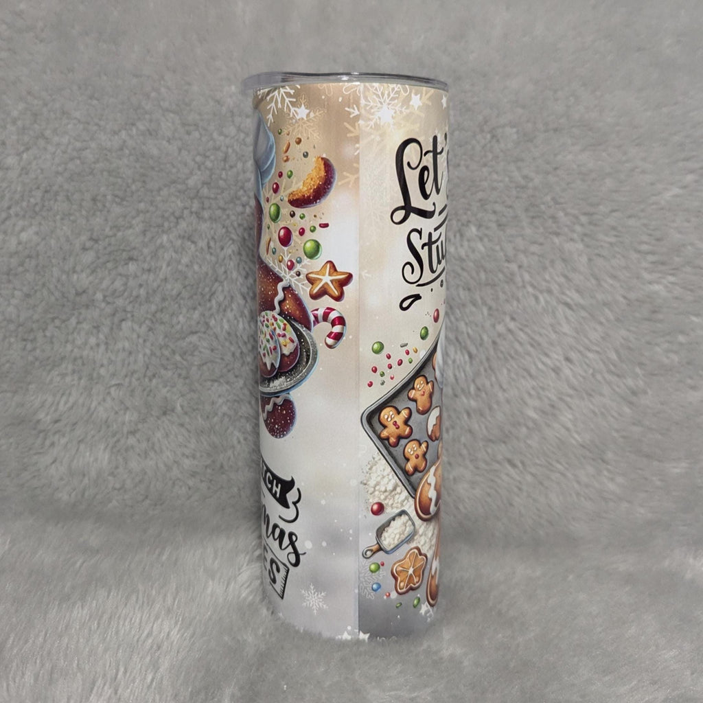 Let's Bake Stuff and Watch Christmas Movies Gingerbread Man Tumbler 20oz With Reusable Straw