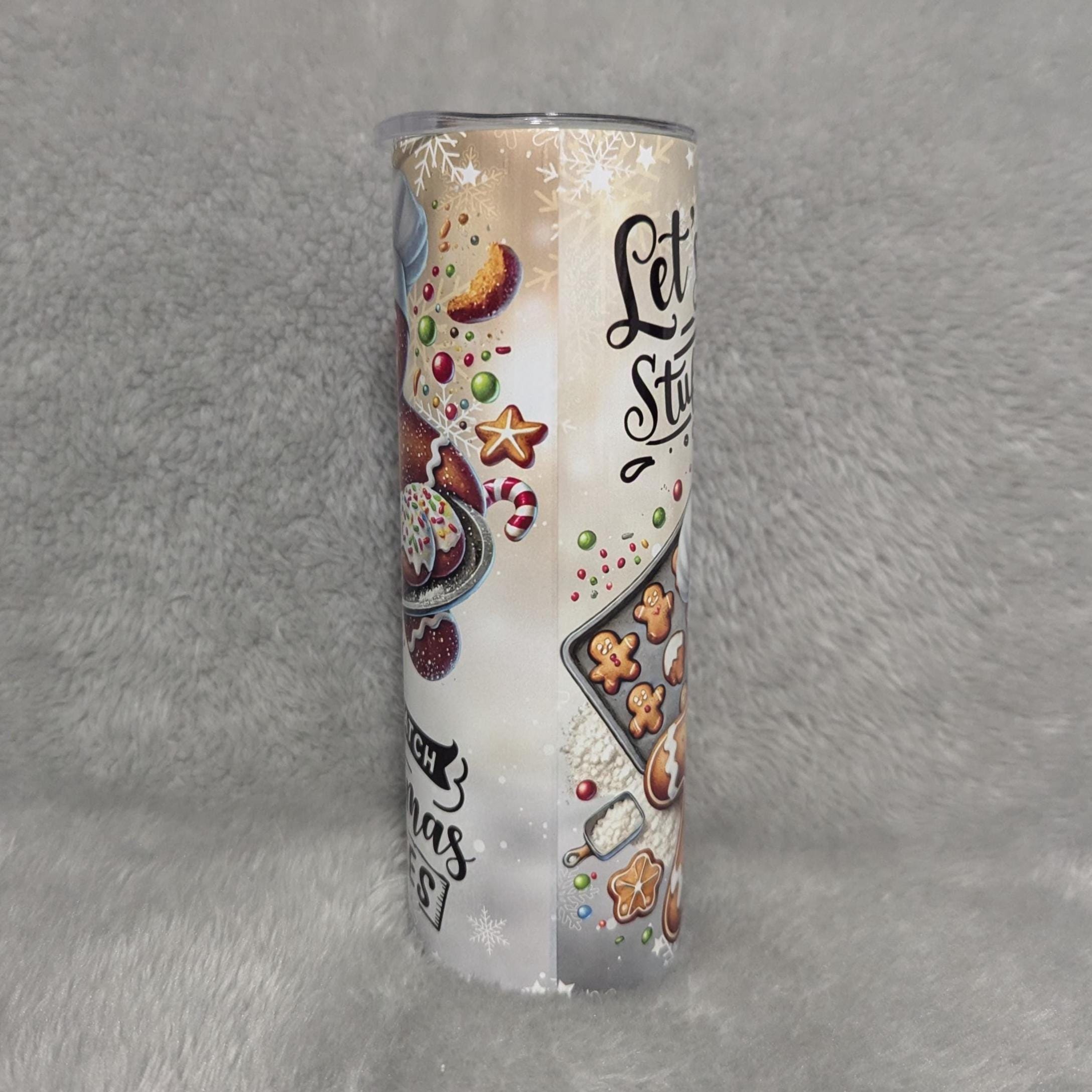 Let's Bake Stuff and Watch Christmas Movies Gingerbread Man Tumbler 20oz With Reusable Straw