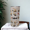 Kids Construction Tumbler 15oz With Reusable Straw, Can Be Personalized