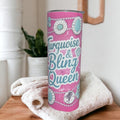 Turquoise and Bling Queen Tumbler 20oz With Reusable Straw