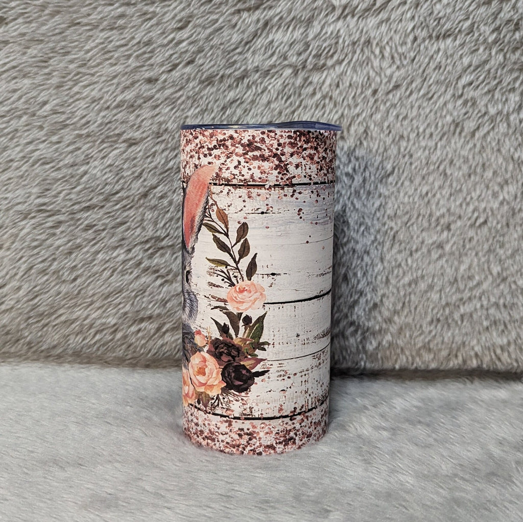 Kids Bunny Tumbler 15oz With Reusable Straw, Can Be Personalized