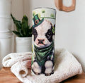 St Patricks Day Cow Tumbler 20oz With Reusable Straw, Can Be Personalized