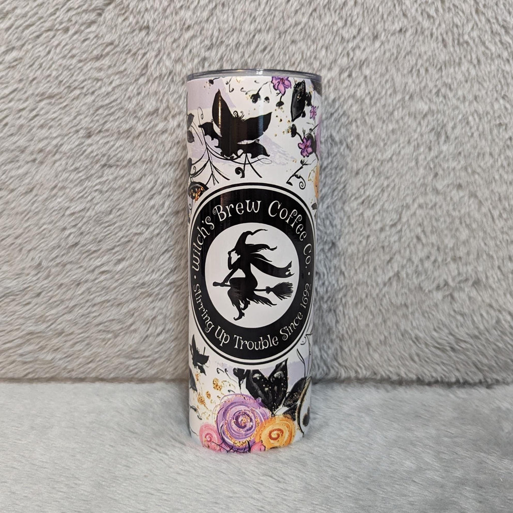 Witch Tumbler 20oz With Reusable Straw, Can Be Personalized