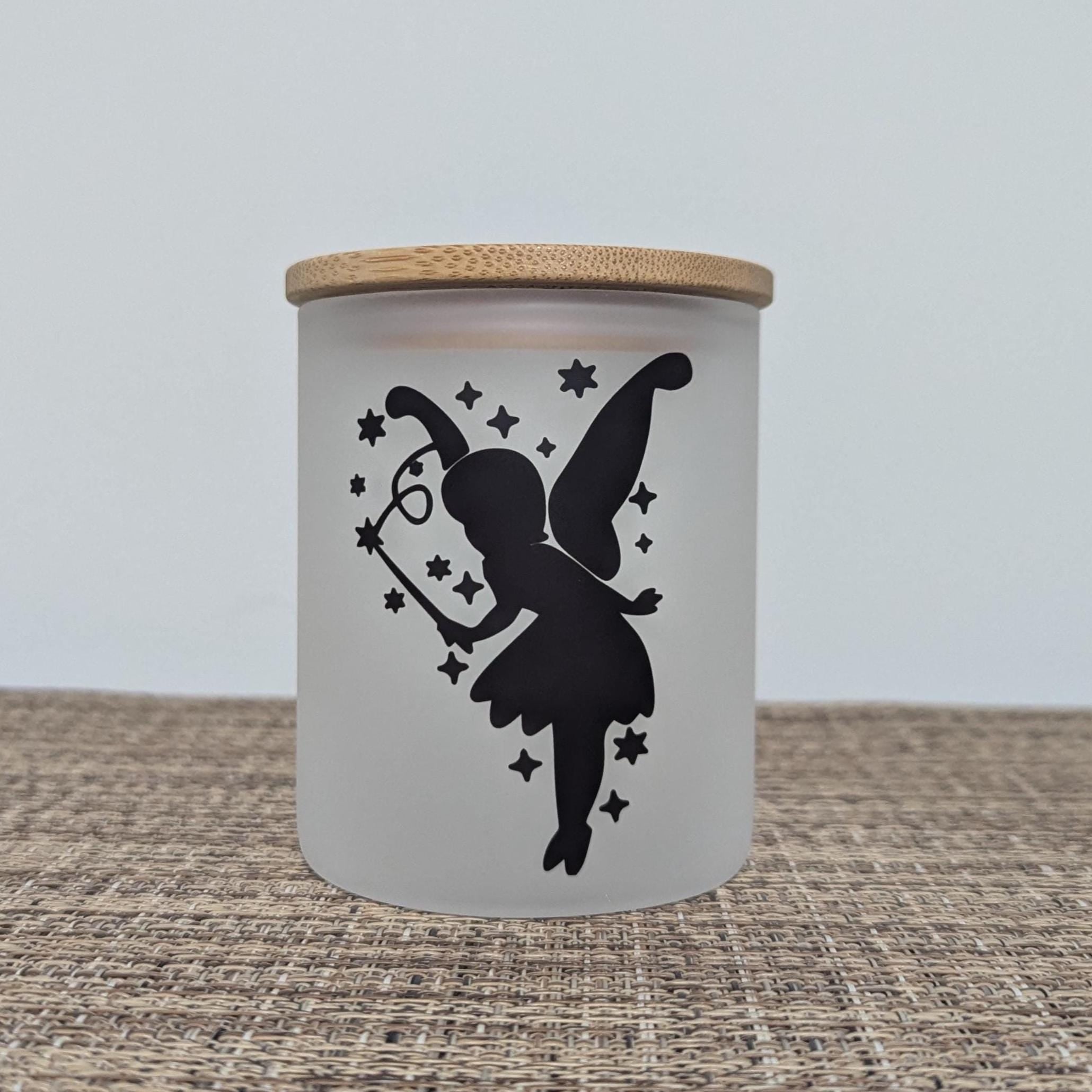 Pretty Fairy Silohette Design Candle Holder With A Battery Operated Flickering Tea Light
