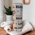 Blessed Is She Tumbler 20oz With Reusable Straw