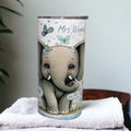 Kids Elephant Tumbler 15oz With Reusable Straw, Can Be Personalized