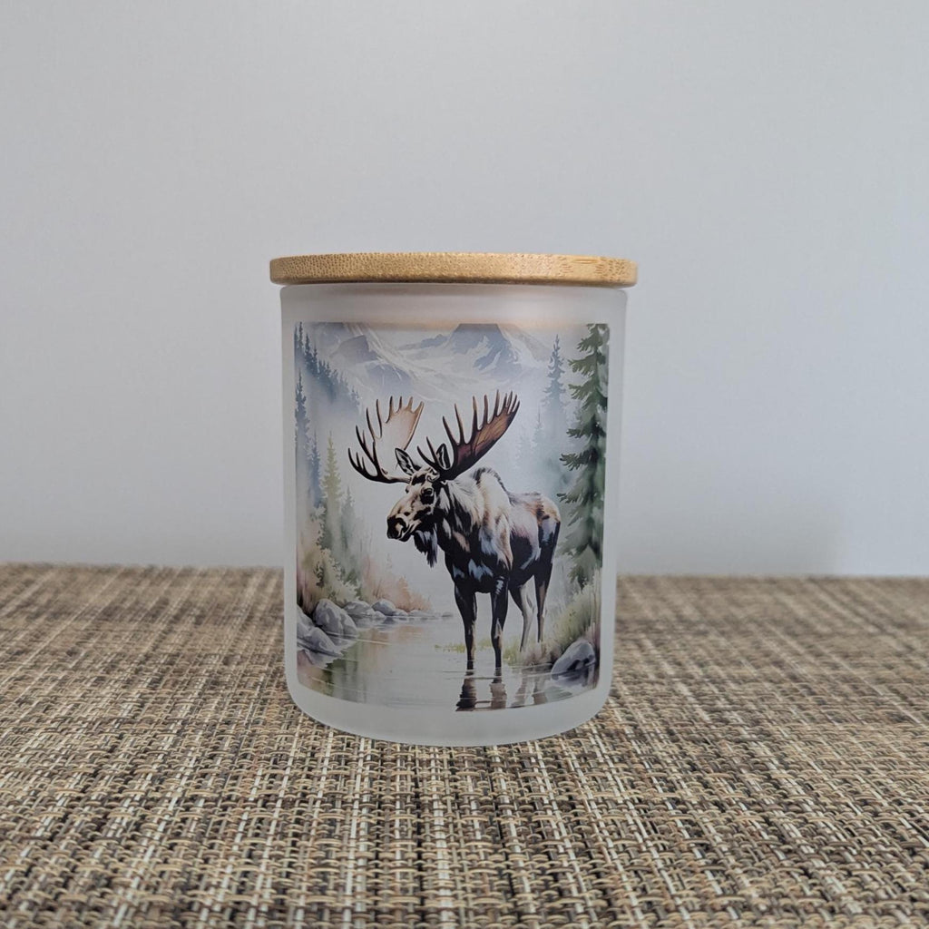 Moose Candle Holder With A Battery Operated Flickering Tea Light
