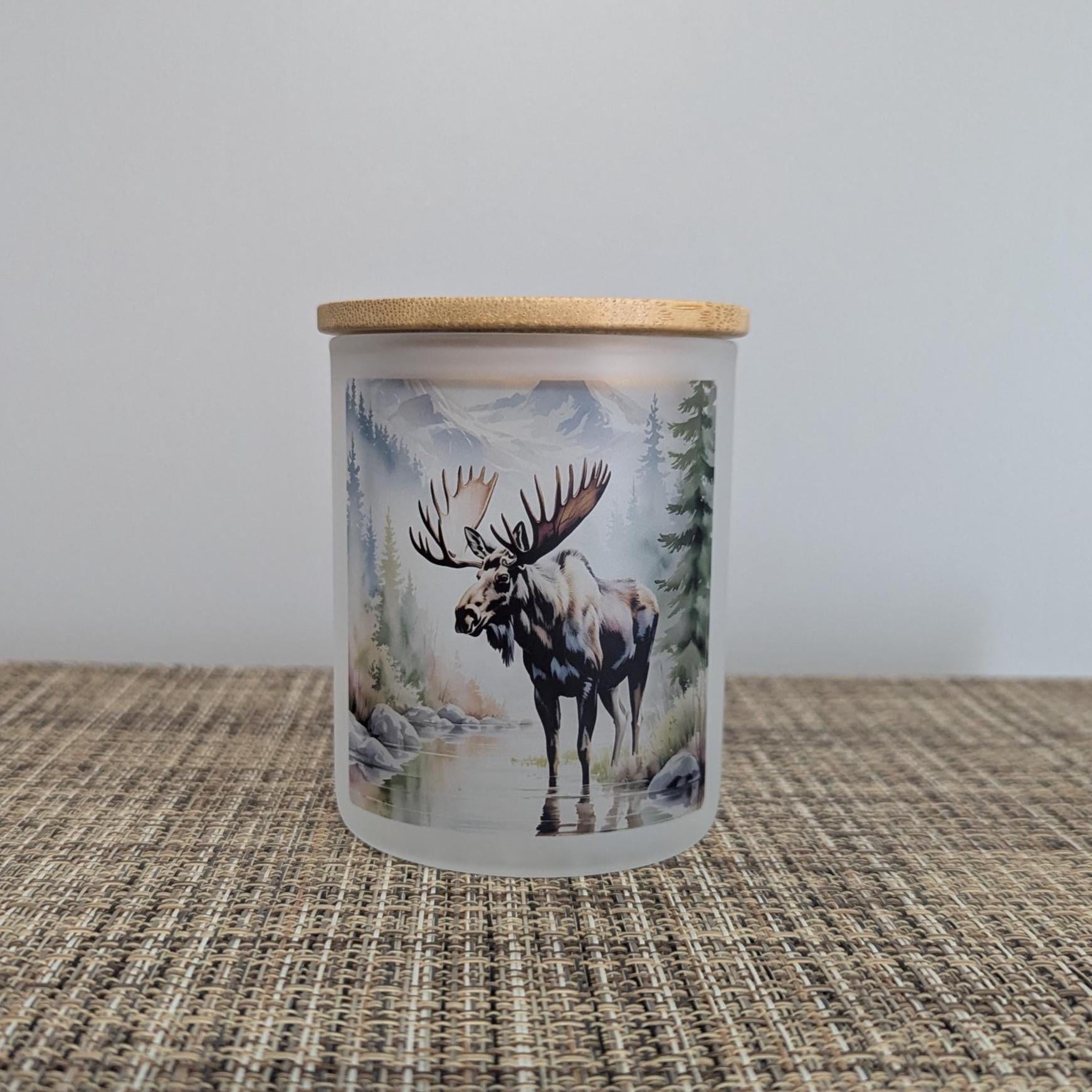 Moose Candle Holder With A Battery Operated Flickering Tea Light