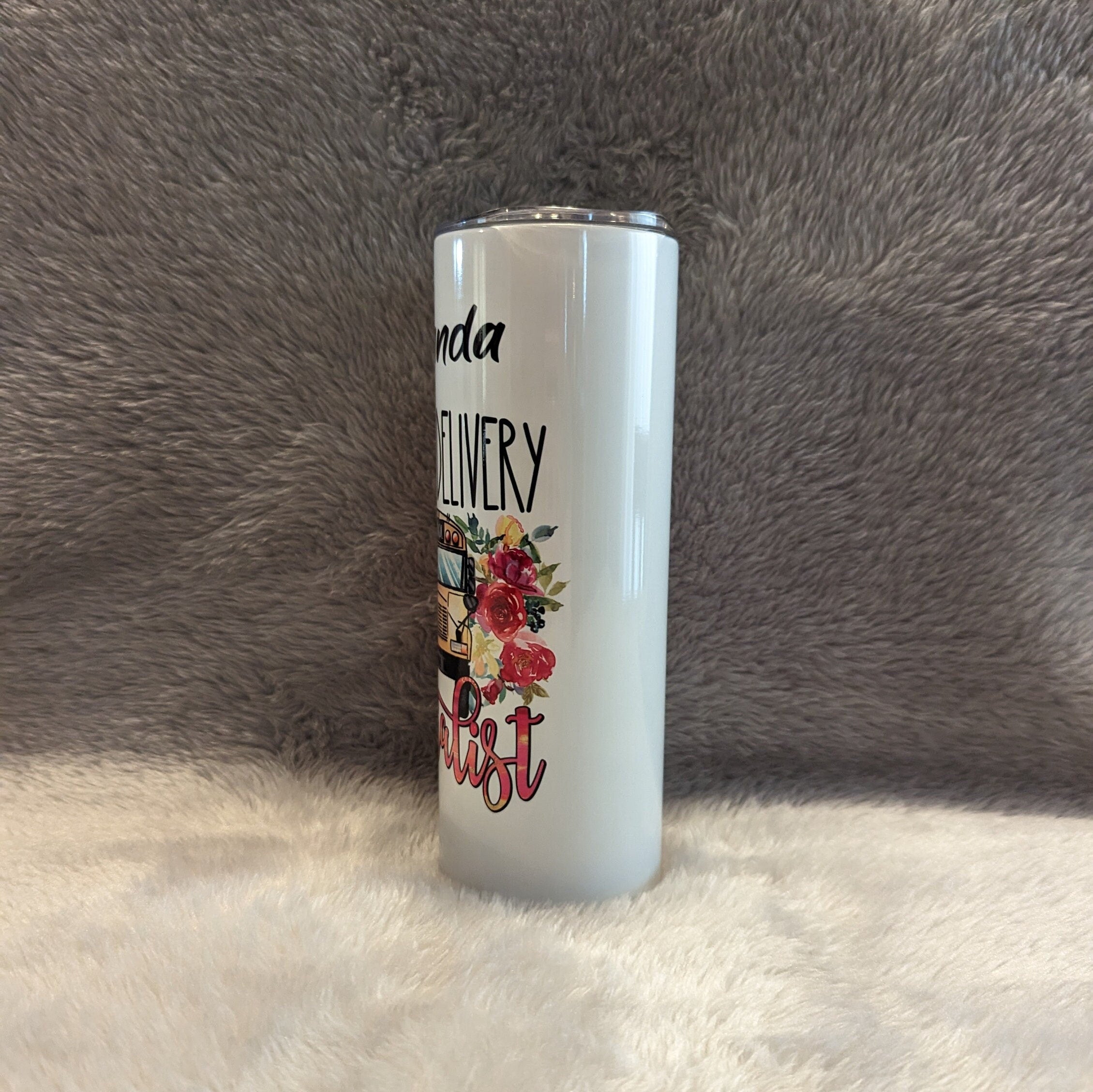 Bus Driver Tumbler 20oz With Reusable Straw, Can Be Personalized