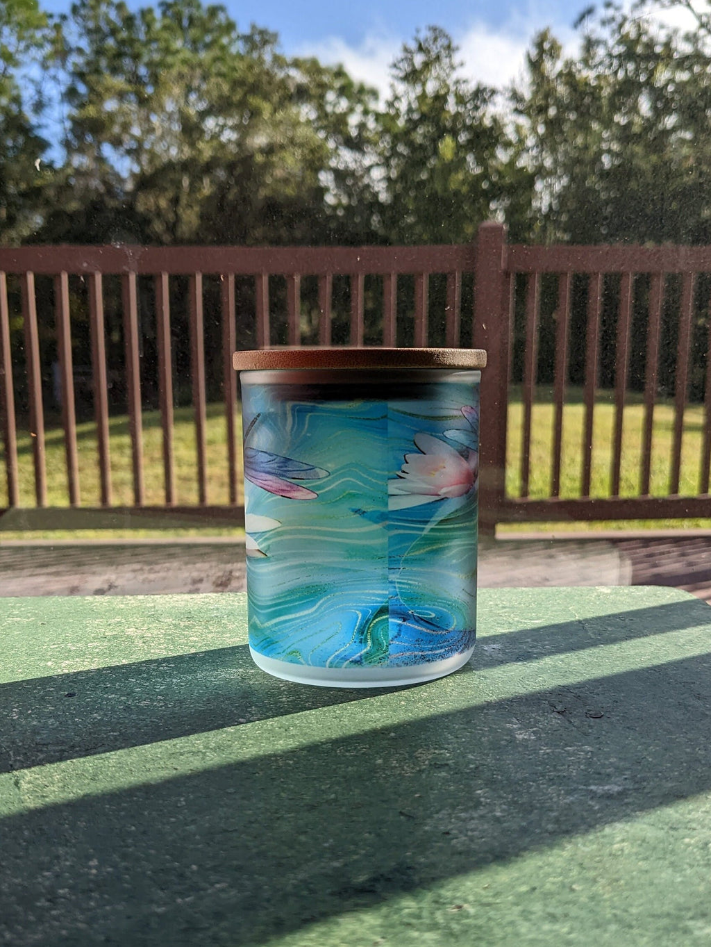 Dragonfly Candle Holder With A Battery Operated Flickering Tea Light