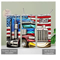Truck Driver Tumbler 20oz With Reusable Straw, Can Be Personalized