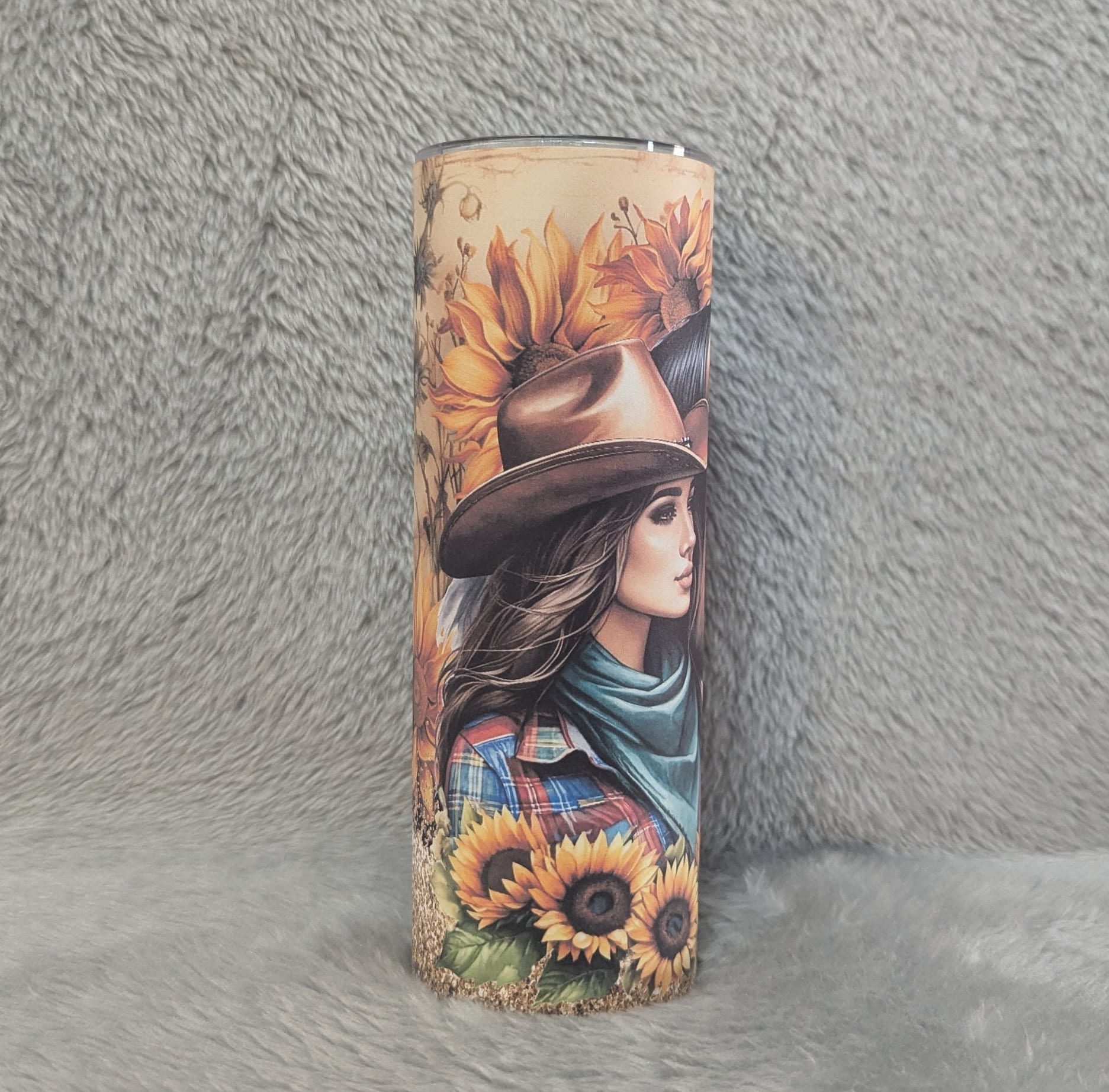 Cowgirl Tumbler 20oz With Reusable Straw, Can Be Personalized
