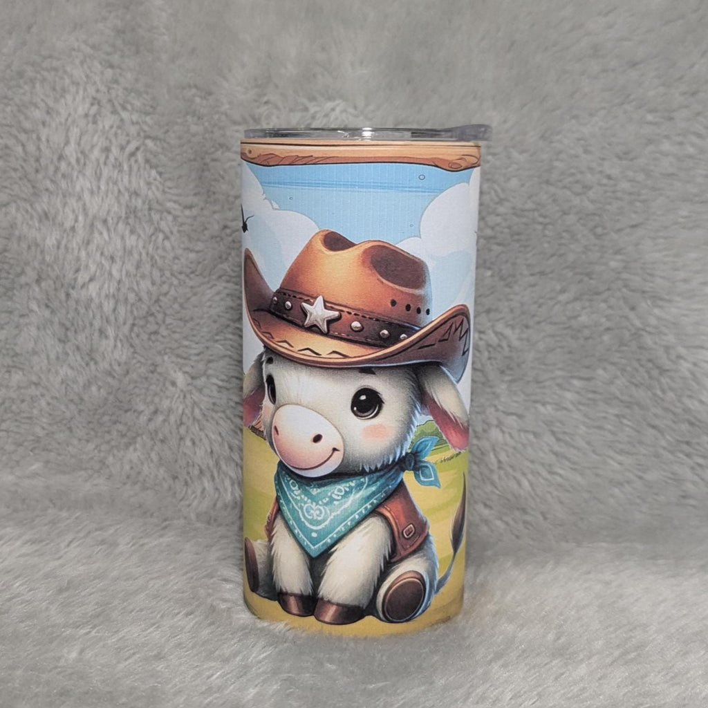 Kids Donkey Tumbler 15oz With Reusable Straw, Can Be Personalized
